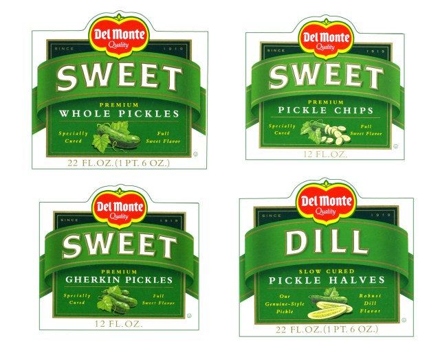 My illustrations adorn all of the Del Monte pickle jars. I'm only sharing this because my son broke a jar of them in the kitchen.