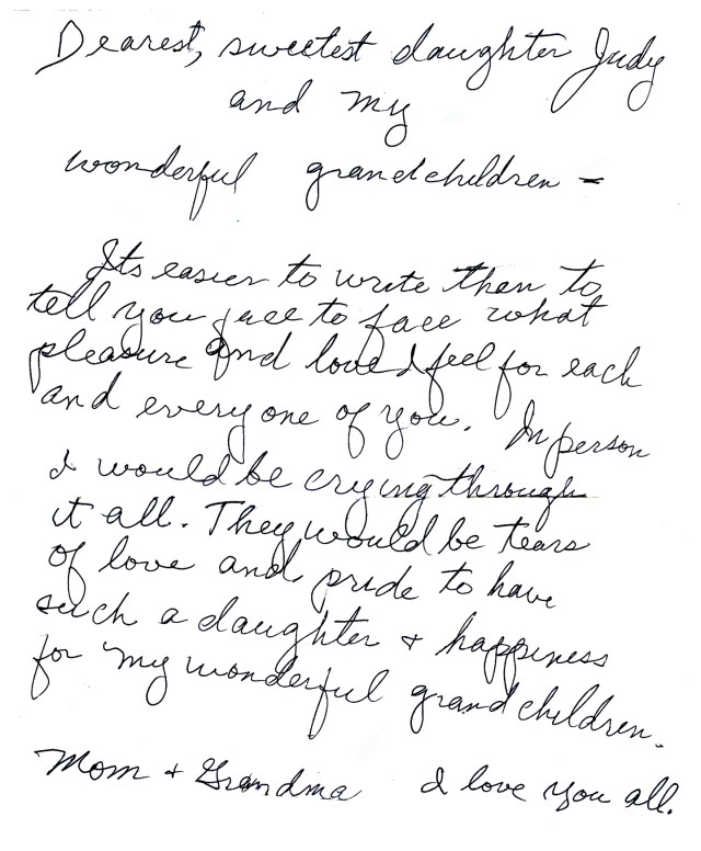 Mom's thank you card