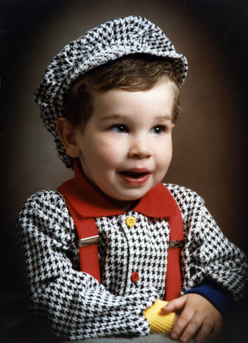 Jason red suspenders & hat