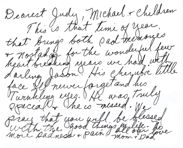 A card from my mom that I was given many years ago.