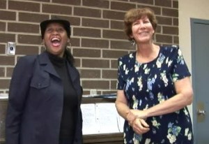 Peaches and I in May, 2010 at my second lesson.