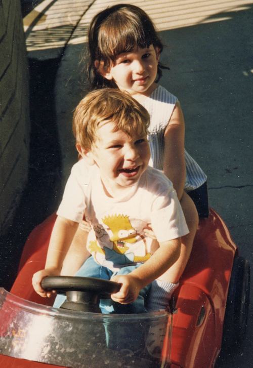 This picture is of Jason with a neighbor when he was about four. He is frozen in time and she would be about 24 now.