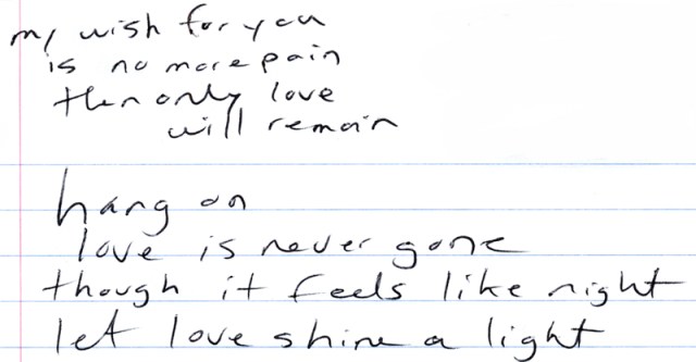 let love shine a light