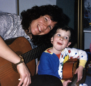 Jason & his mom playing guitar
