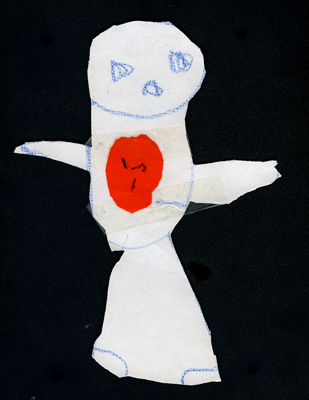 Jason drew this while in preschool. For me, I see an angel with a beautiful heart. Jason died from his congenital heart defect.