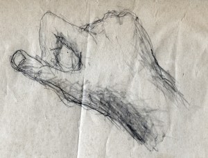 My father saved so much of my old artwork. This drawing is from middle school.