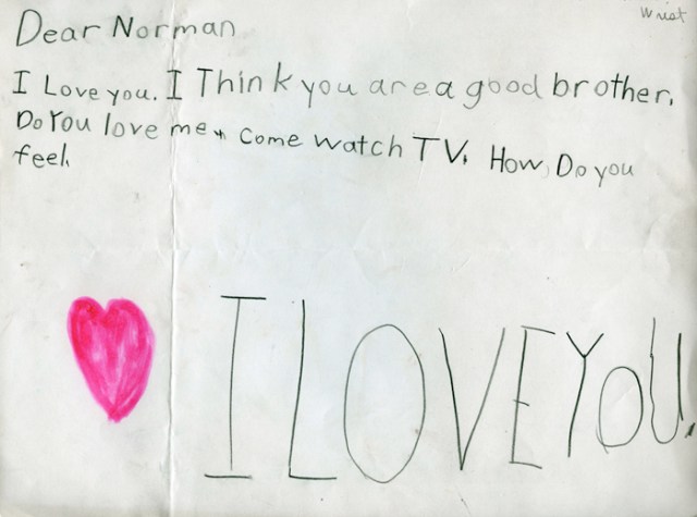 My childhood artwork that my father saved was especially meaningful. 