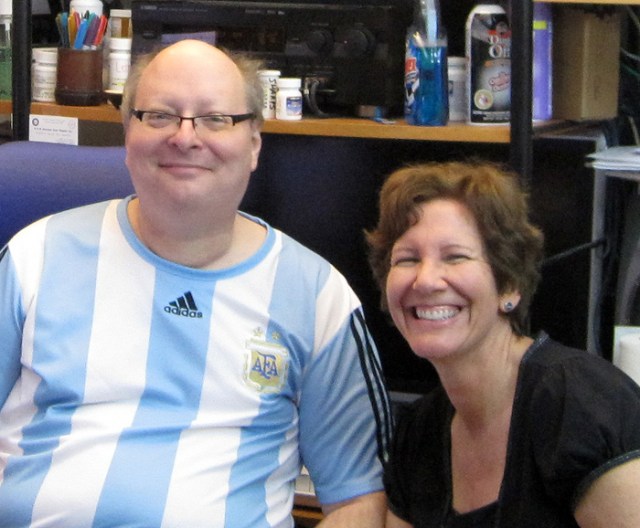 This picture is from when I saw Steve last in February of last year. We correspond daily about music.