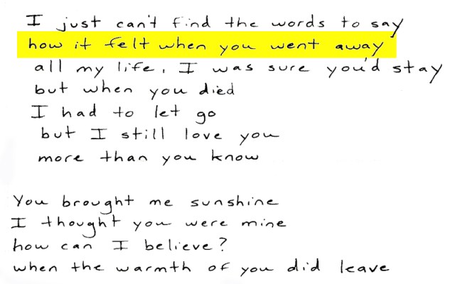 More Than You Know funeral lyrics copy