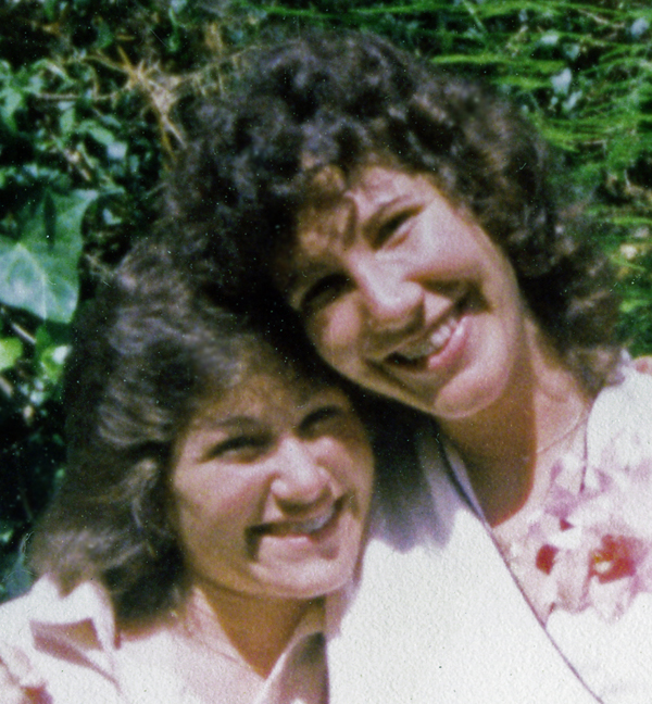 Judy & Cheryl in the backyard