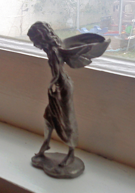 This fairy statue captured my eye during a recent voice lesson with my teacher, Kimberly.