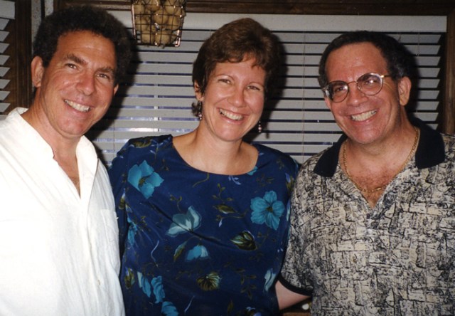 My brother, Howard, is on my left and Norman is on my right. This was taken 13 years ago at my 40th birthday party.