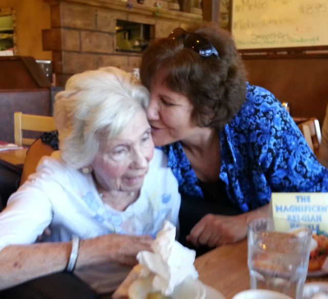 Judy kissing Shirley