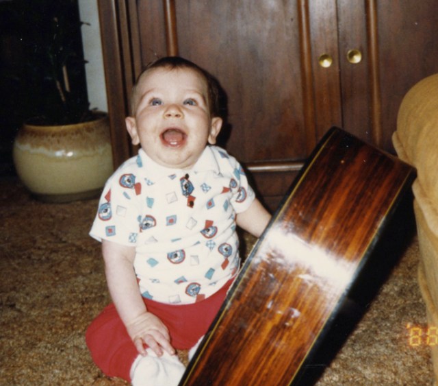 This is a picture of Jason as a baby. He died when he was five from a heart defect. Jason loved my guitar and music. After his death, I could not sing for a very long time.