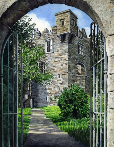 This watercolor I painted in college reminds me that I’ve finally unlocked the gates of my heart so I can now reach my castle.