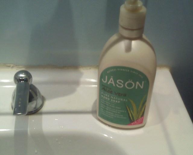 I really wasn’t supposed to take any pictures, so I have little to share. I had to take a picture of this soap in the bathroom, since Jason was the name of my dead son.