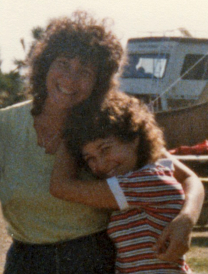 Love shines through in this grainy photo of my best friend in college. Cheryl died five years ago.