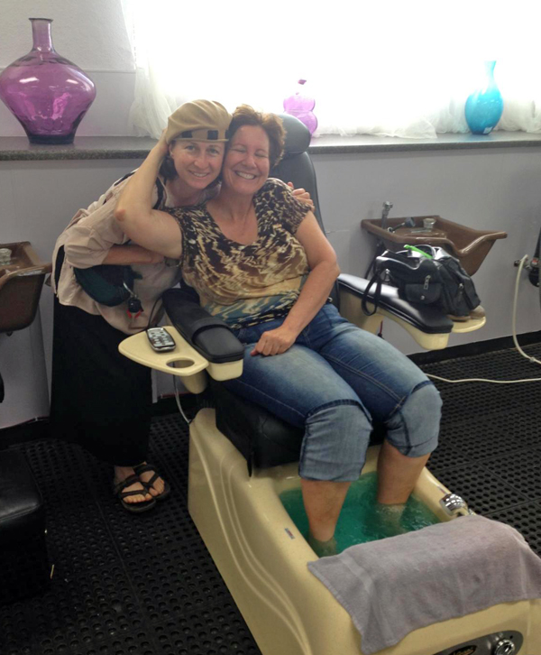 In this picture, I am with my childhood friend, Joni.