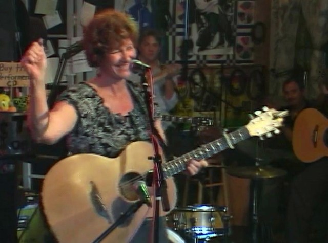 This image is from a video of one of my first performances playing my guitar again after 30 years.