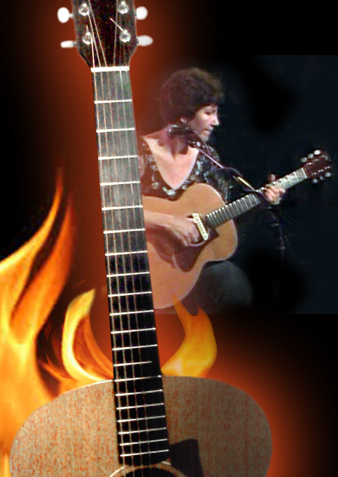 Guitar on fire