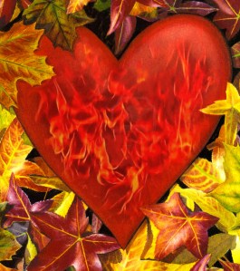 Heart on fire