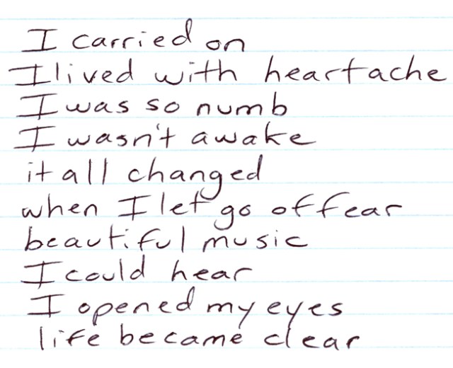 I believe the key to happiness is letting go of fear.