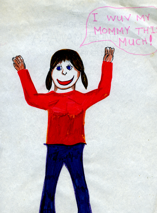 My father hated to throw anything away. He saved all my childhood artwork. I probably drew this when I was about eight or nine years old.