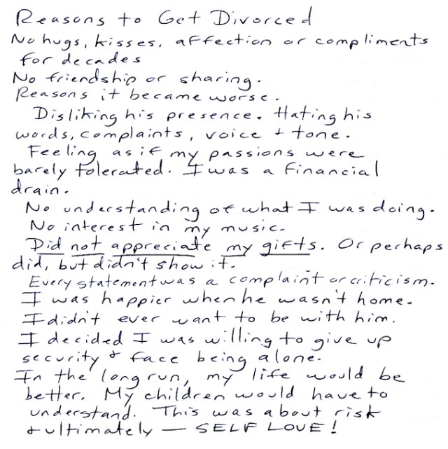 There were two pages for this list and I could not share everything that I wrote.