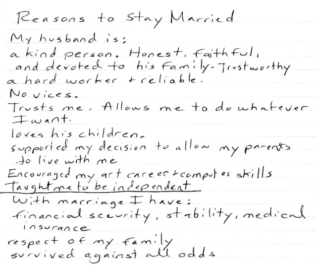 Reasons to stay married