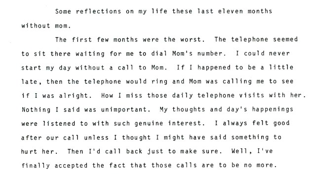 Reflections on mom 1