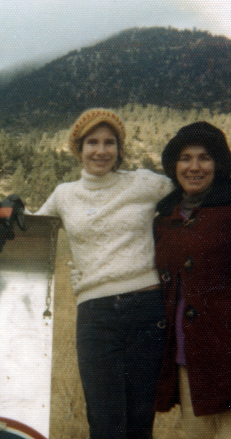 My mom and I on an outing to see snow. I’m in my early teens.