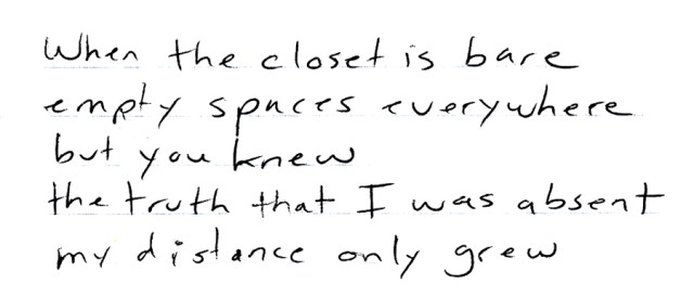 When the closet is bare