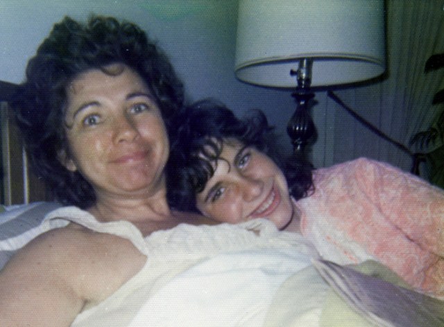 Mom and I in bed