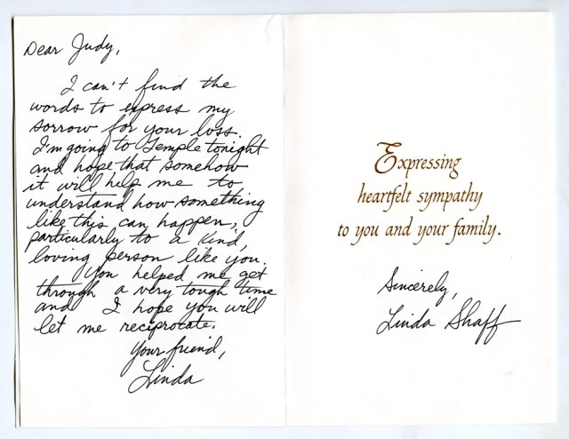 Linda Shaff card
