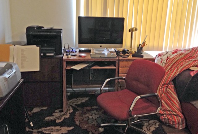 My bedroom (and my office now). I think of this room as “my cocoon.”