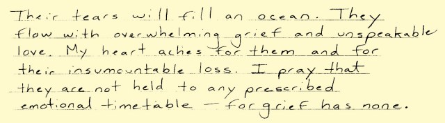 Their tears will fill an ocean