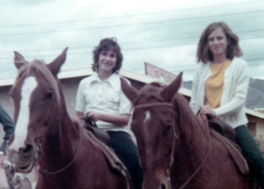 Judy & Joni horseback riding