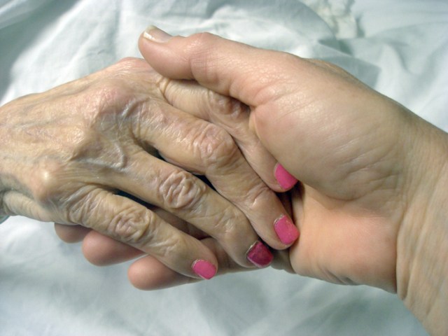 my hand and my mother's