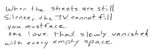 When the sheets are still