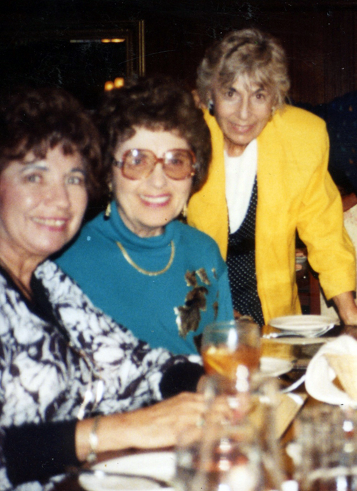 Three dear friends: my mother, Shirley, with Evelyn and Sophia