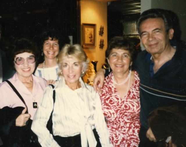 In this picture, I’m in the back and my parents are on the right. Sophia (Liz’s mom) is in the middle and Evelyn (Susan’s mom) is on the left.