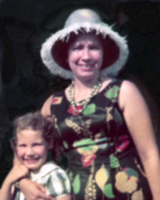 Mom with me as a girl