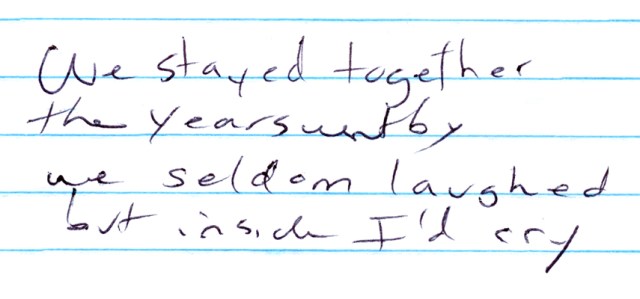 I decided not to use these lines because I didn’t want my song have a clear ending.