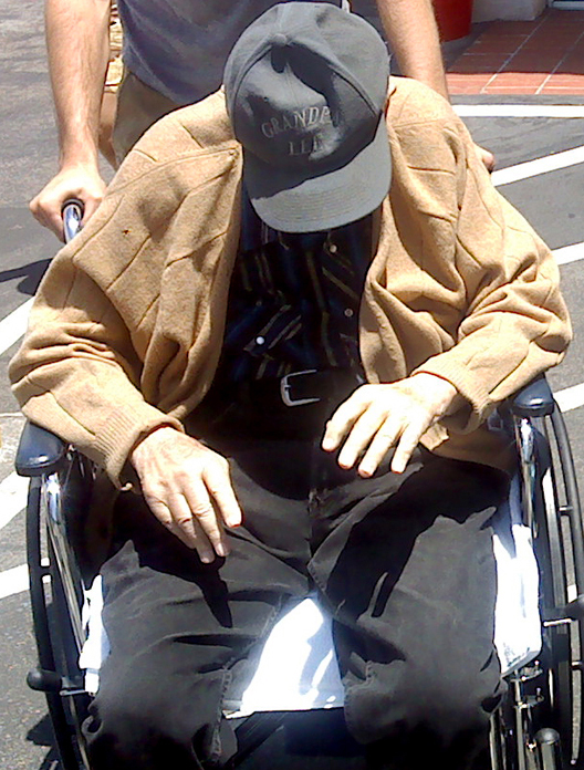 Dad in his wheelchair 2