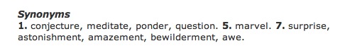 Wonder synonyms