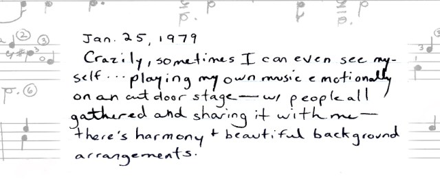 This is a page from my diary, written in 1979.