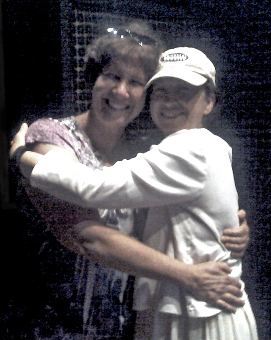 This picture was taken when Joni came to visit me at the recording studio where I sing my vocals.