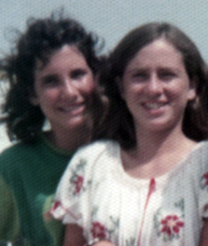 Judy & Joni with blowing hair