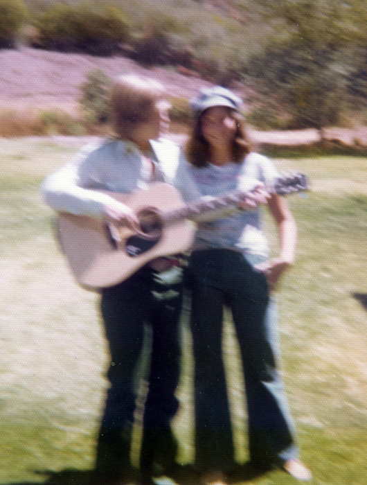 This photo is blurry, but it brings back memories of carefree times when I played my guitar and had many boyfriends.