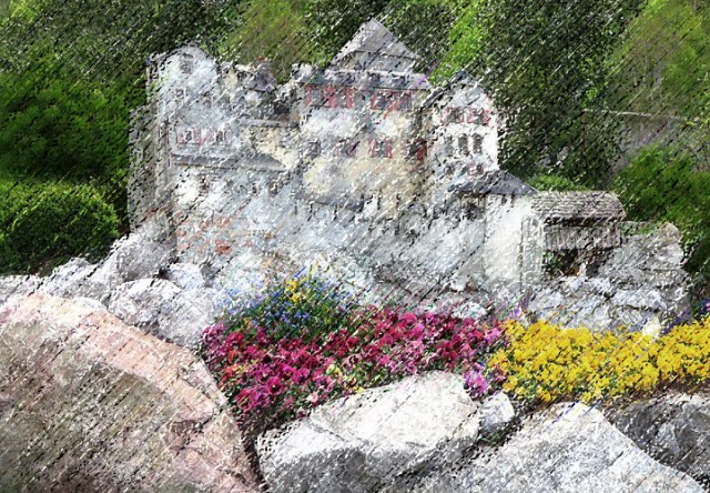 CASTLE FLOWERS Pastel